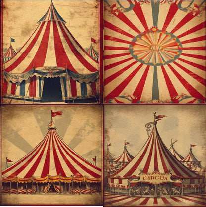 Circus - Unique Junk Journal Kit 2 - Vintage Big Top