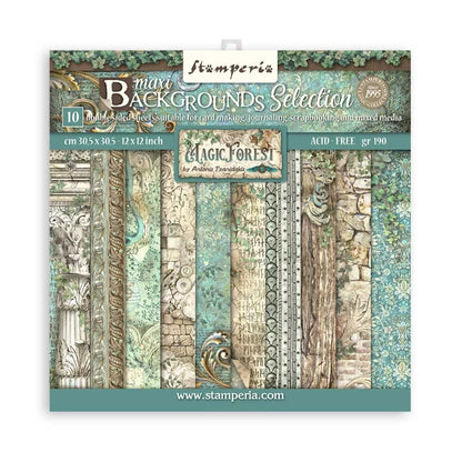 Dreamland - Magic Forest  Stamperia Journal Backgrounds Kit