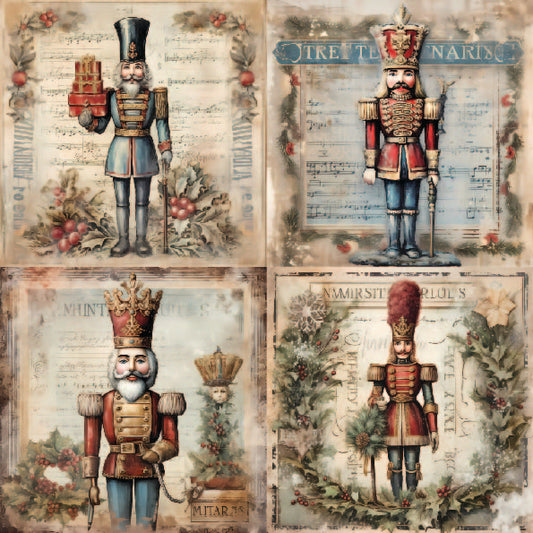 Christmas Nutcracker - Unique Junk Journal Kit 1 - Patterns - Digital Download