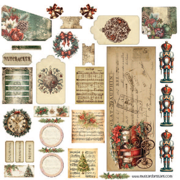 Christmas Nutcracker - Unique Junk Journal Kit 1 - Patterns - Digital Download