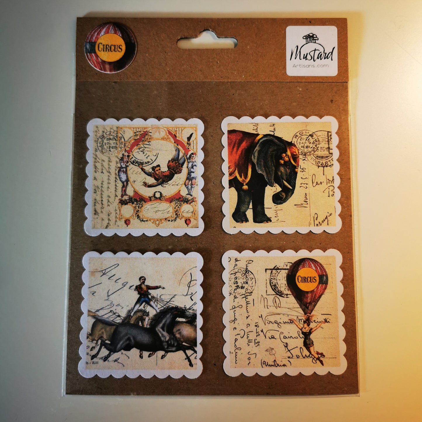 Circus - Unique Ephemera 55mm sticker pack 3