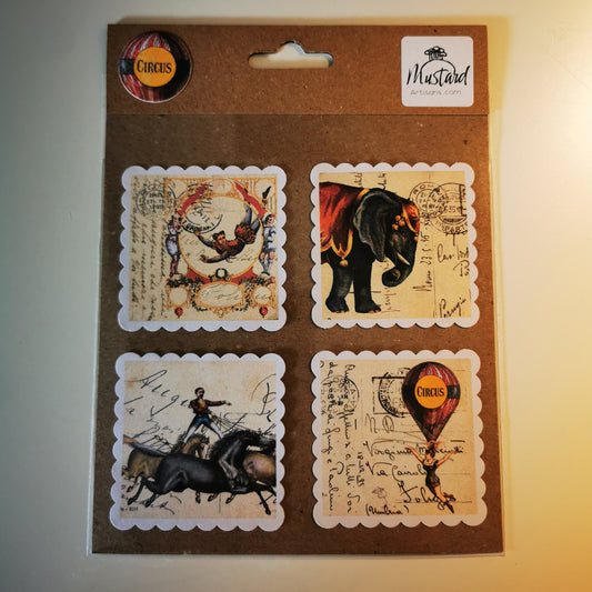 Circus - Unique Ephemera 55mm sticker pack 3