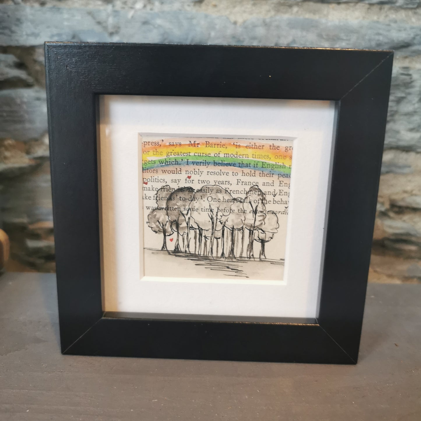 Paint & Ink - Small Framed original artwork - Nearly Home/Nearly There/Coming Home Trees