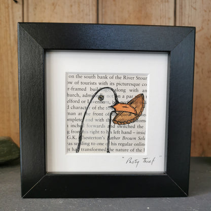 Paint & Ink - Small Framed original artwork - Pasty Thief Seagull