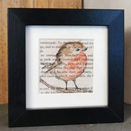 Paint & Ink - Small Framed original artwork - Robin