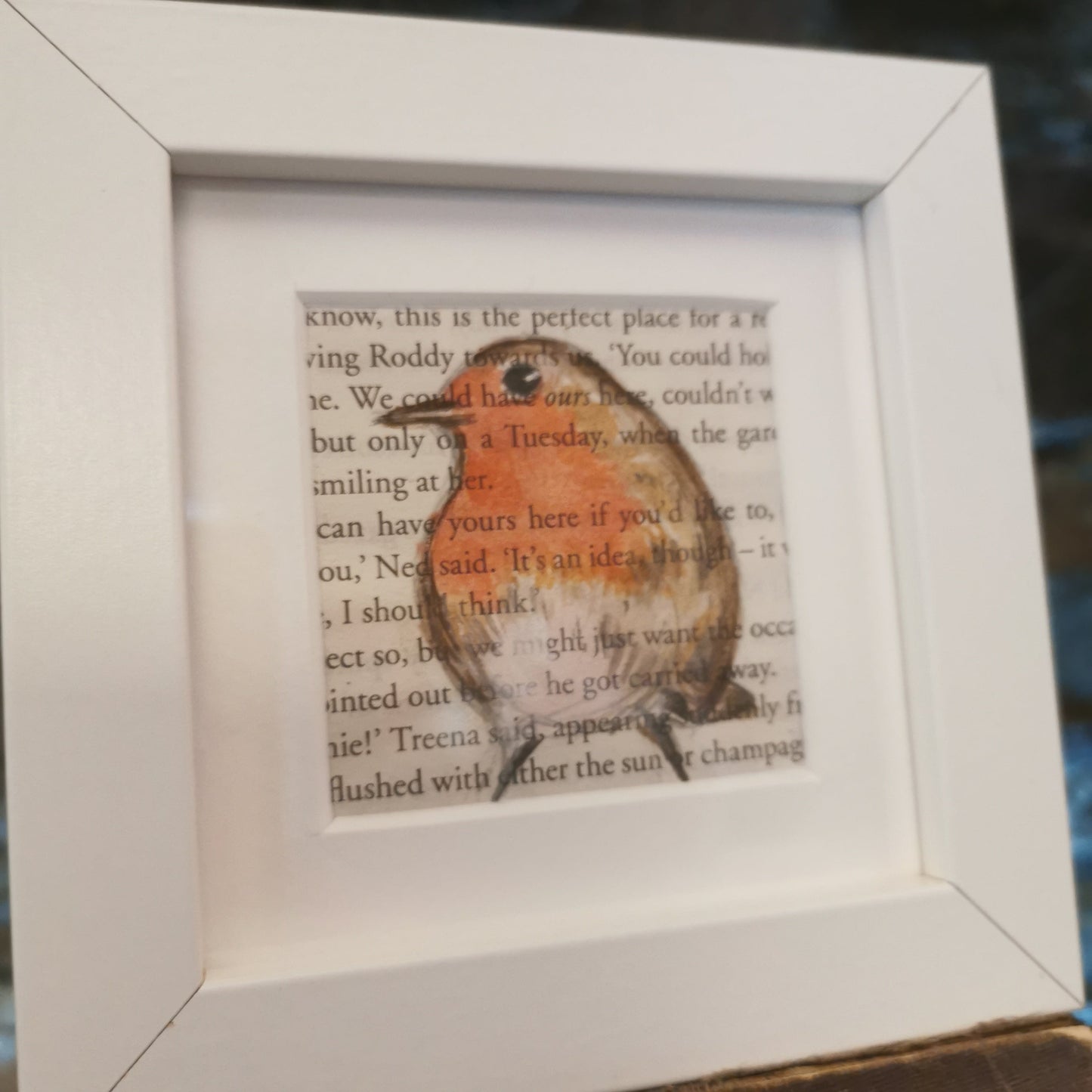 Paint & Ink - Small Framed original artwork - Robin